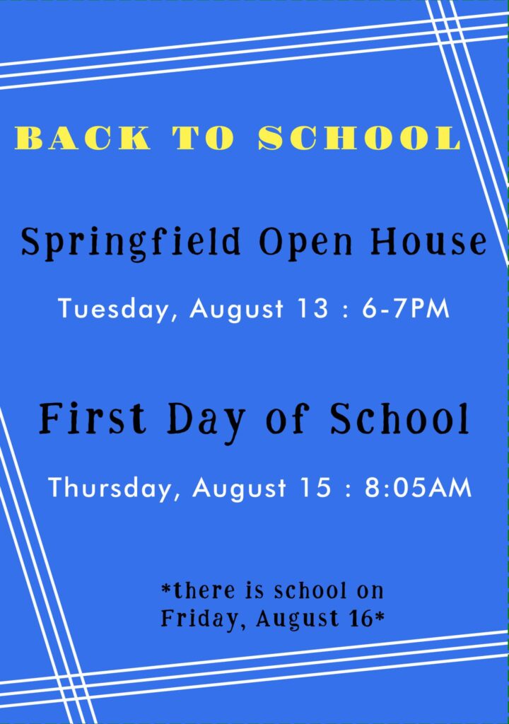 Back to school open house