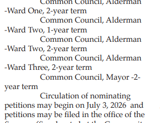 Notice of Vacancy